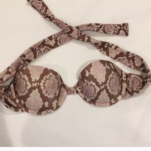 Indah snake skin bandeau bikini top
